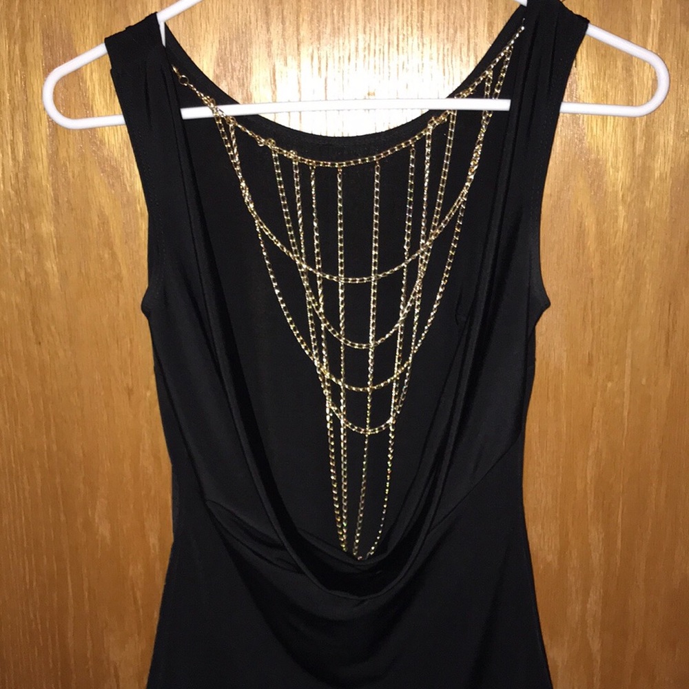 Size small black tank top with low back